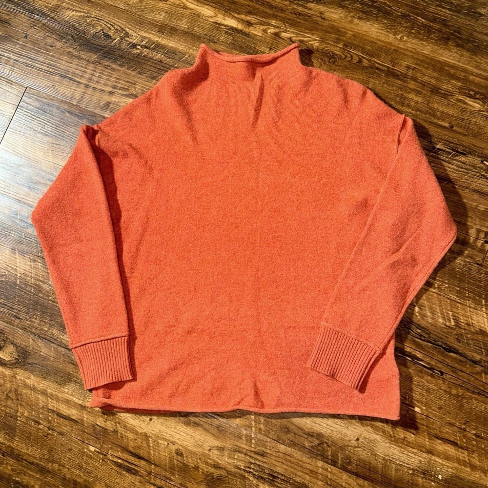 Tahari Orange‎ Women's 100% 2 Ply Cashmere Pullover Sweater Medium